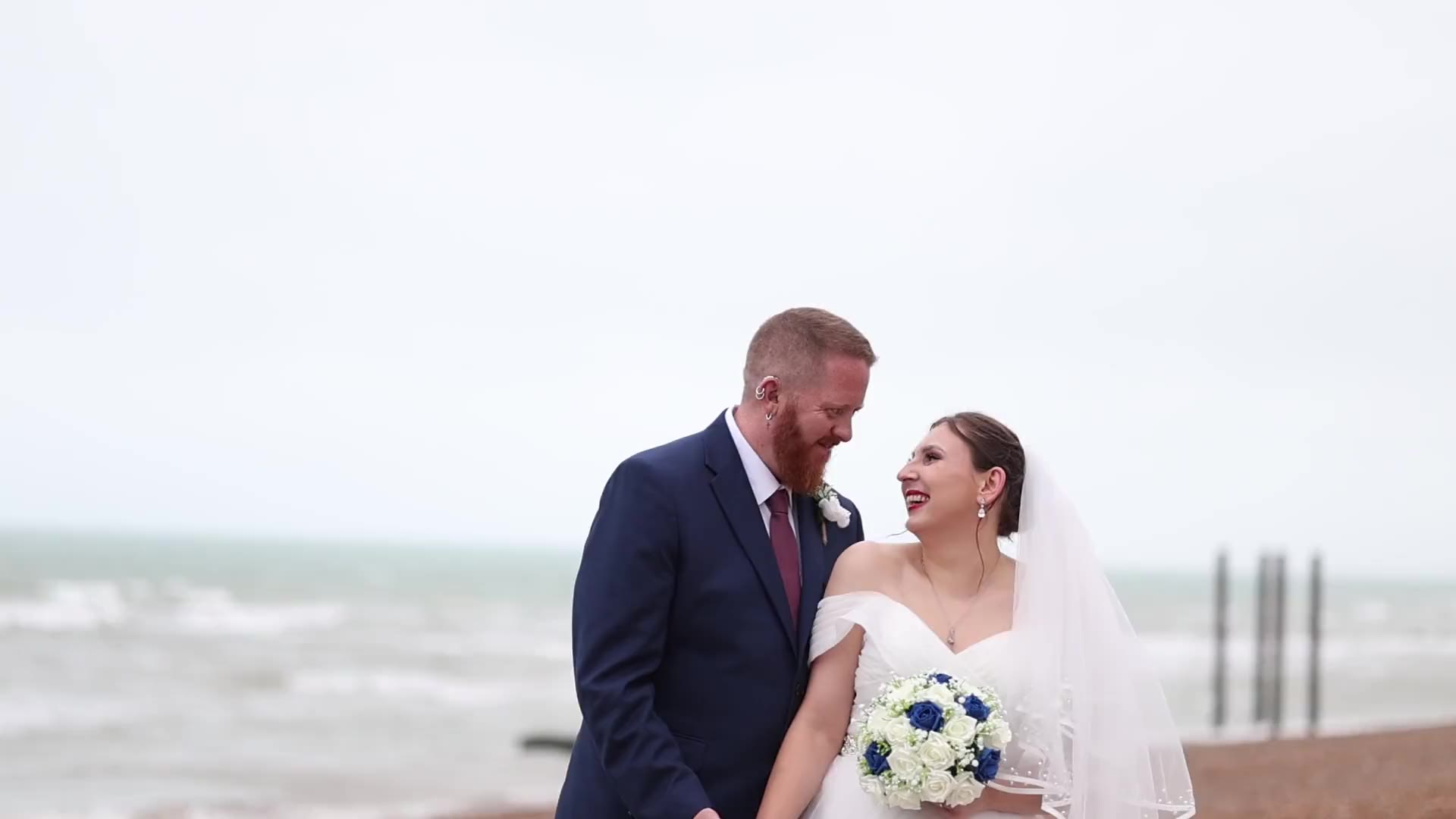 Ineta and Steve together beside the sea in the Miftah Photography showreel